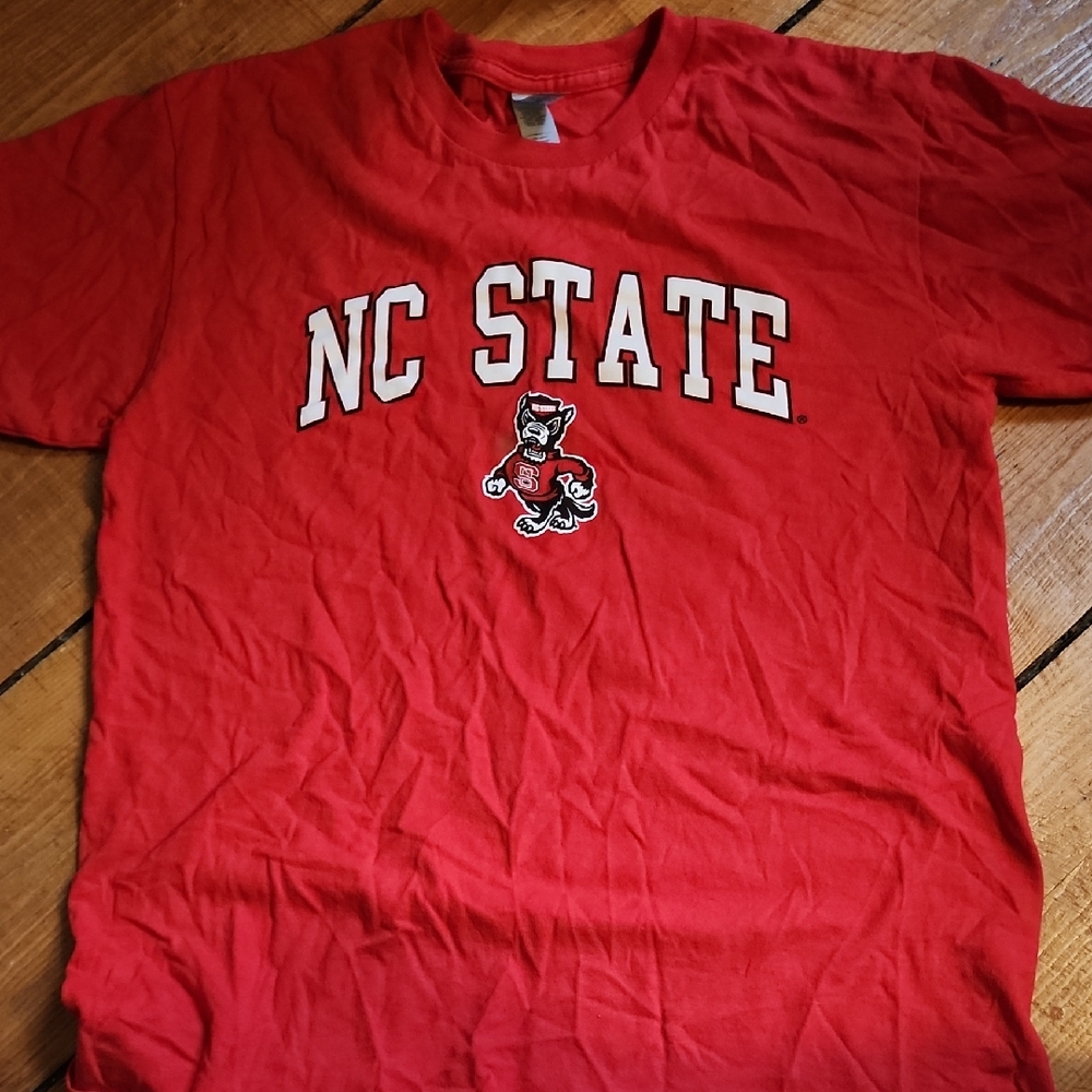Gildan Red NC State Short Sleeve Tee